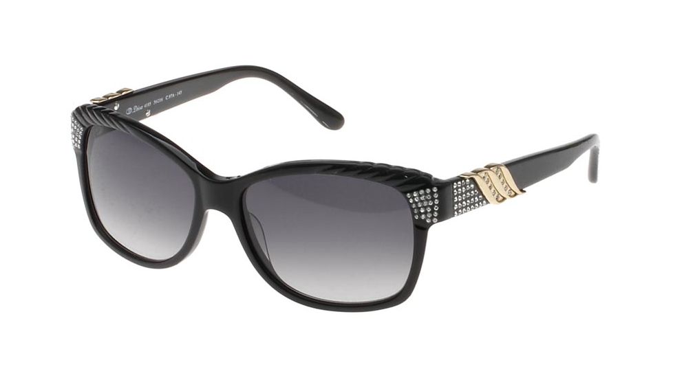 Diva 4185 Sunglasses, Female, Black-Gold/Grey Gradient Lenses, 56-16-145 4185-97A