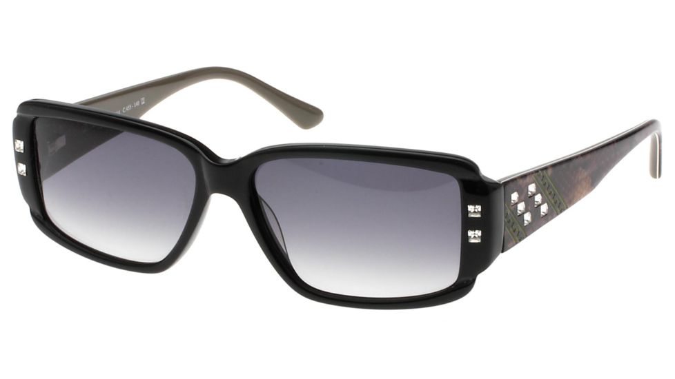 Diva 4195 Single Vision Prescription Sunglasses, Black/Grey/Brown Snake Frame, DI4195455SV