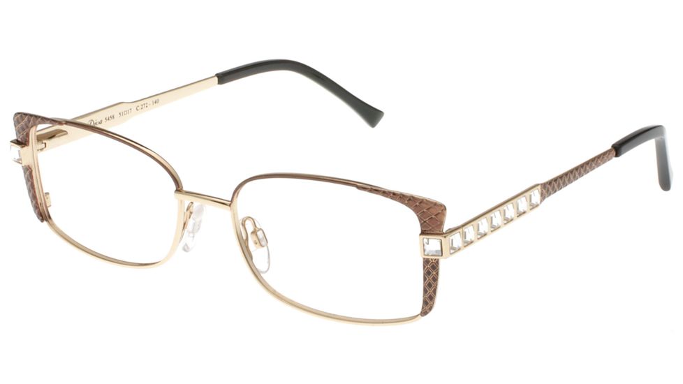 Diva 5458 Progressive Prescription Eyeglasses, Brown/Gold Frame, DI5458272PR