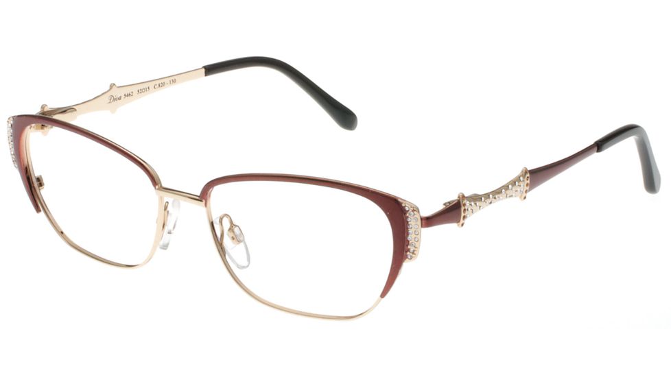 Diva 5462 Bifocal Prescription Eyeglasses, Brown/Gold Frame, DI5462820BI
