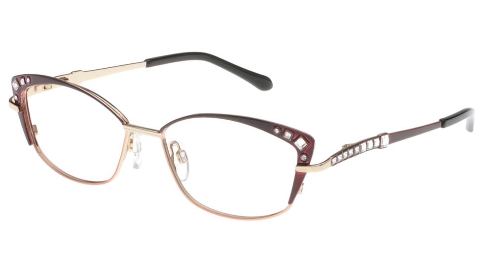 Diva 5476 Progressive Prescription Eyeglasses, Burgundy/Rose/Gold Frame, DI5476888EPR