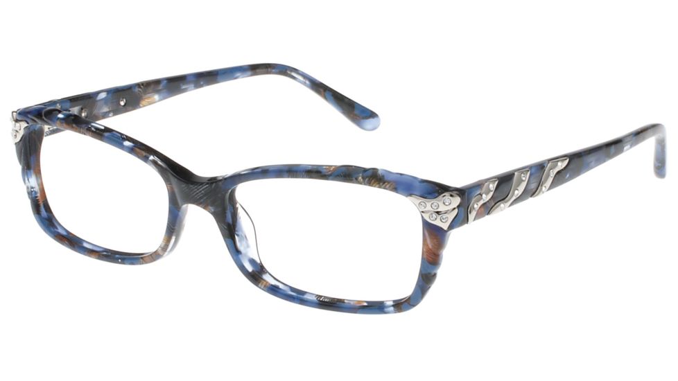 Diva 5479 Single Vision Prescription Eyeglasses, Blue/Brown/Mottled Silver Frame, DI54796CTSV