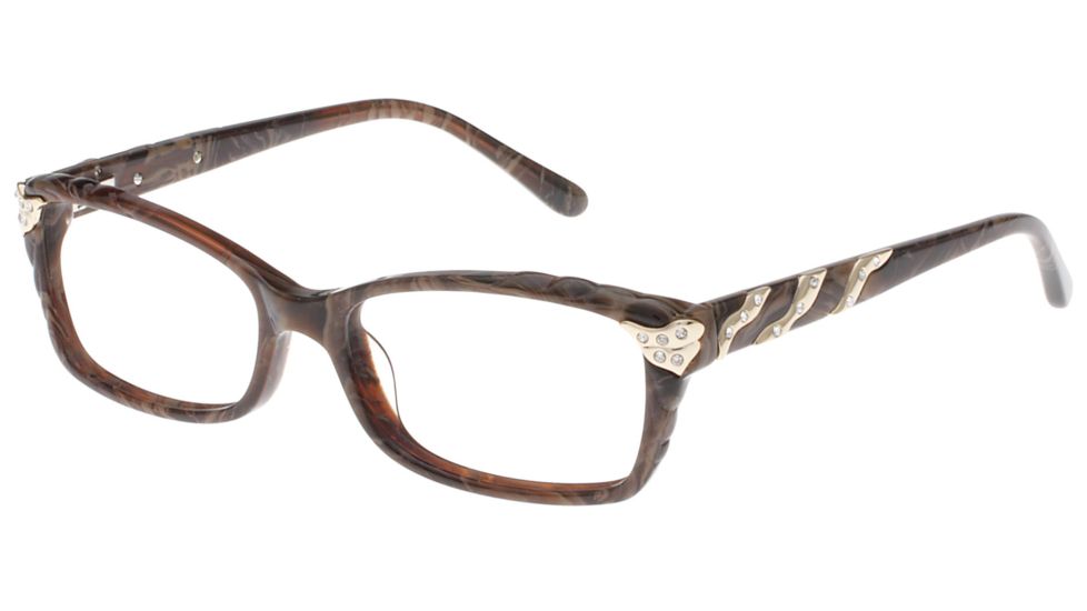 Diva 5479 Single Vision Prescription Eyeglasses, Brown Swirl/Gold Frame, DI5479CQ0SV