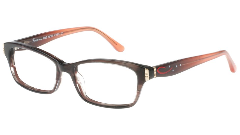 Diva Trend 8112 Eyeglasses, Women's, Grey-Apricot, 51-16-133, DI81124TG