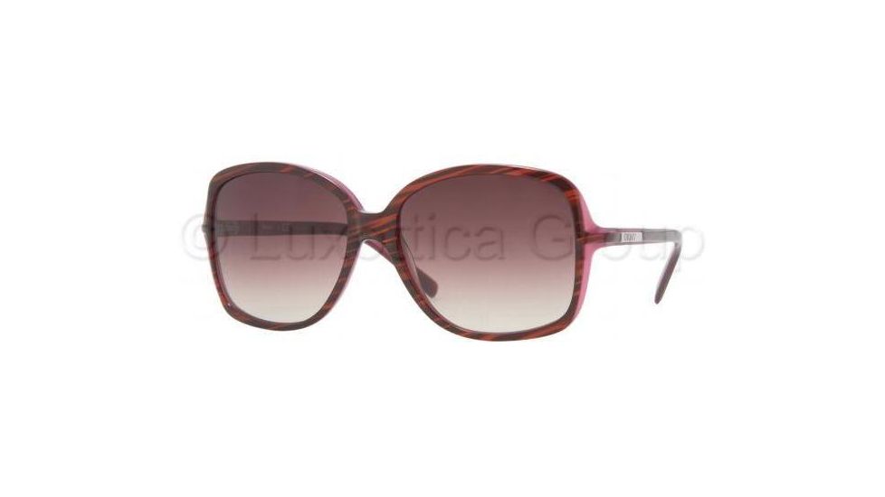 DKNY DY 4058 Sunglasses Styles - Striped Brown/Violet Frame / Brown Gradient Lenses, 342413-5616