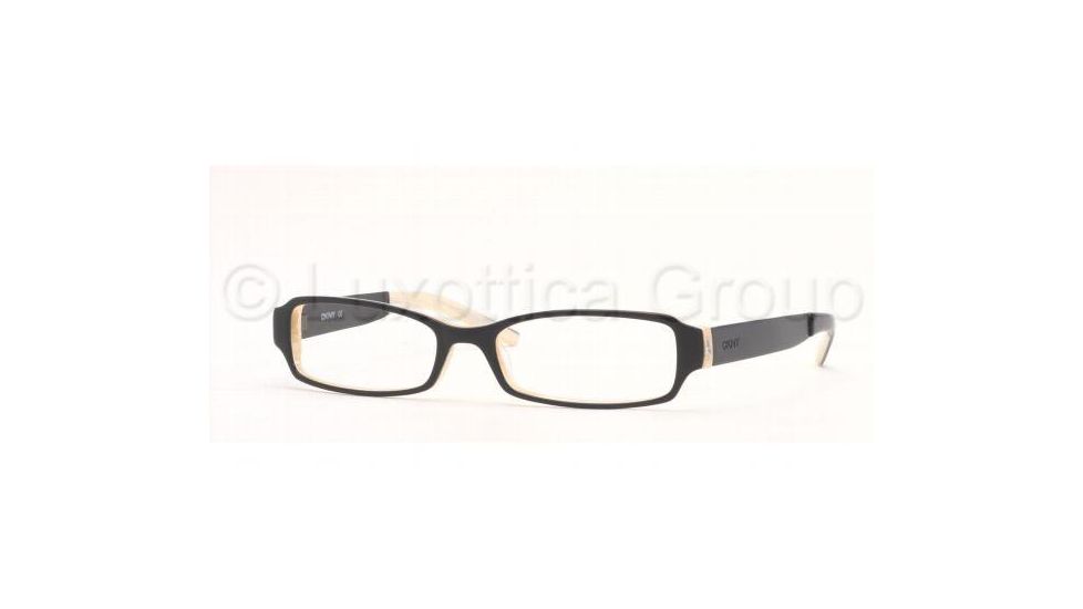 DKNY DY4531 SV Prescription Eyeglasses Black/Light Horn Frame / 50 mm Prescription Lenses, 3191-5016, Select Frame Color / Lens Diameter Black/Light Horn Frame / 50 mm Prescription Lenses