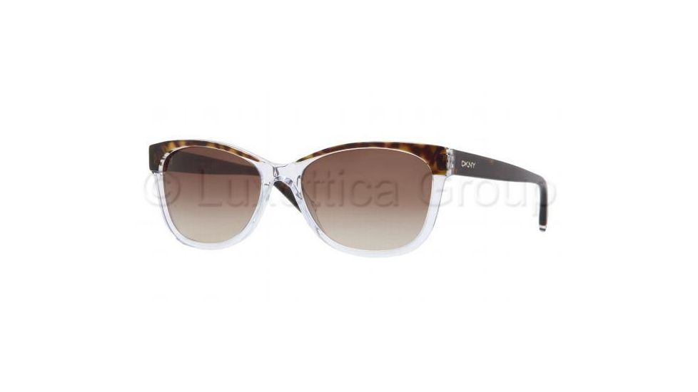 DKNY DY4086 Sunglasses 353313-5617 - Tortoise Crystal Frame, Brown Gradient Lenses