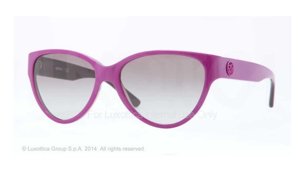 DKNY DY4112 Sunglasses 363611-56 - Top Violet On Transp Violet Frame, Gray Gradient Lenses