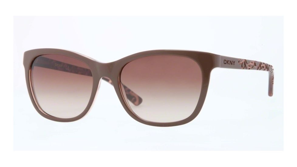 DKNY DY4115 Bifocal Prescription Sunglasses DY4115-357113-56 - Lens Diameter 56 mm, Frame Color Top Black On Tr Brown