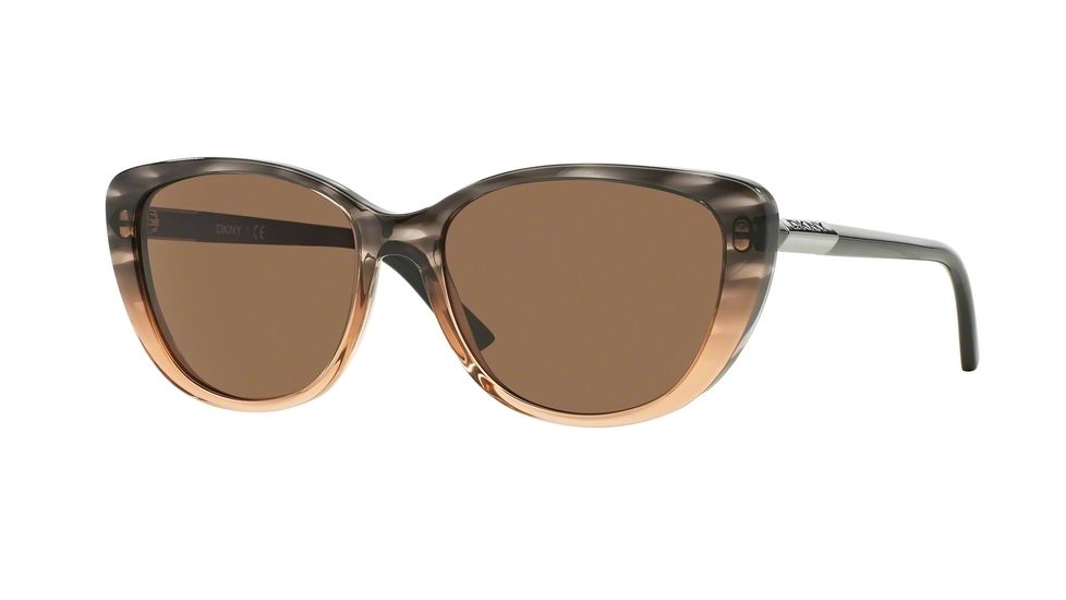 DKNY DY4121 Bifocal Prescription Sunglasses DY4121-366073-56 - Lens Diameter 56 mm, Frame Color Brown Tr Grad Str Brown