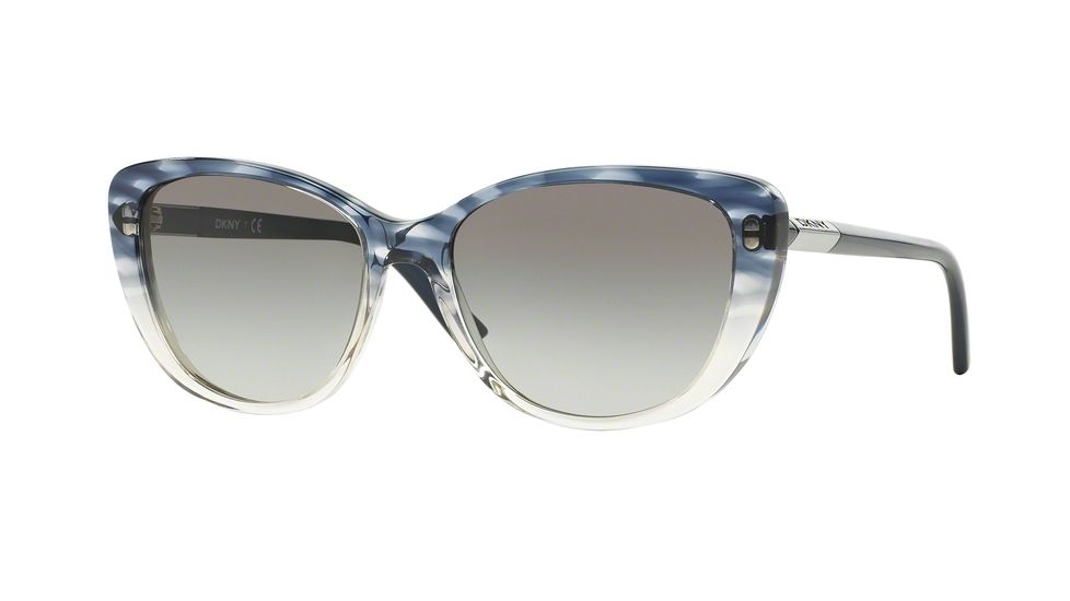 DKNY DY4121 Bifocal Prescription Sunglasses DY4121-366111-56 - Lens Diameter 56 mm, Frame Color Tr Grad Striped Grey Blue