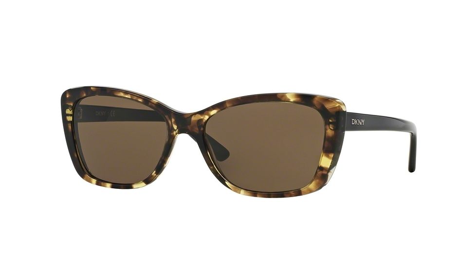 DKNY DY4130 Sunglasses 367873-57 - Tortoise Frame, Brown Lenses