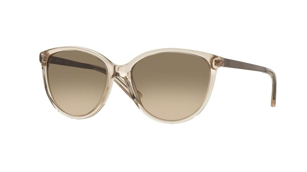 DKNY DY4138 Sunglasses 36976G-57 - Beige Crystal/satin Tobacco Frame, Light Brown Gradient Lenses