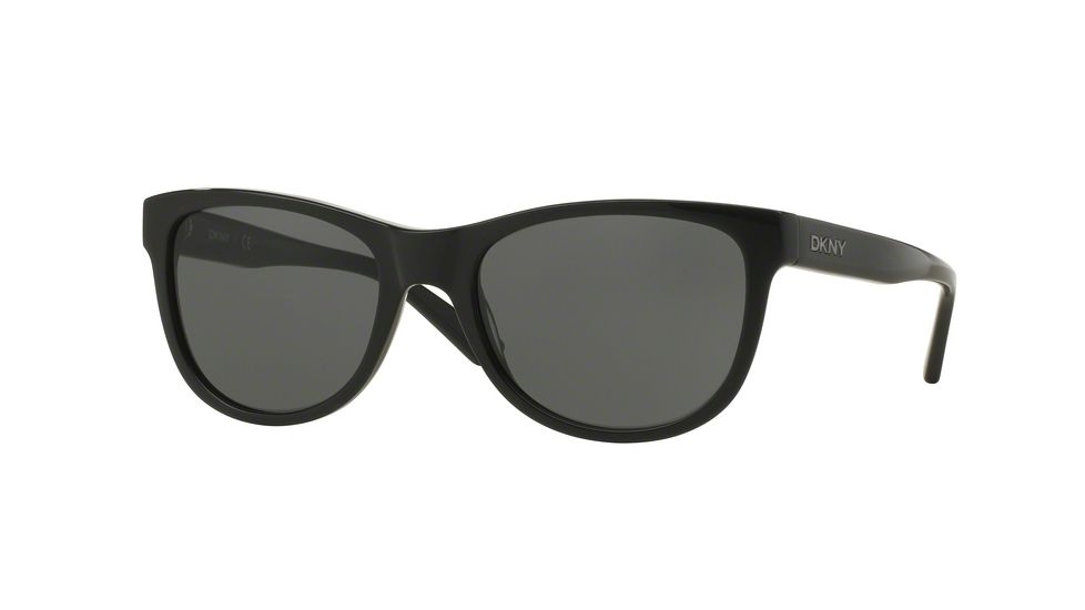 DKNY DY4139 Sunglasses 368887-55 - Black Frame, Grey Solid Lenses