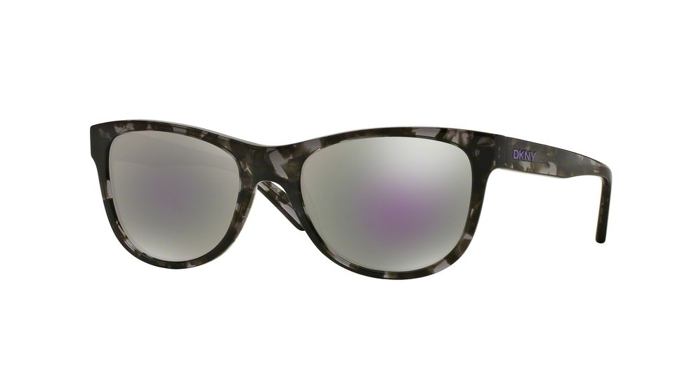 DKNY DY4139 Sunglasses 369925-55 - Beige Tortoise Frame, Milky Blue Mirror Lenses