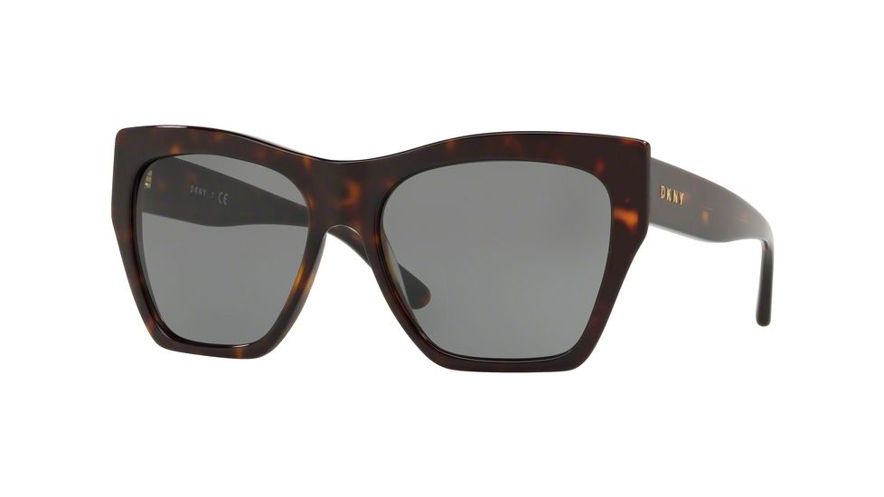 DKNY DY4156 Sunglasses 376487-58 - Dark Tortoise Frame, Grey Solid Lenses