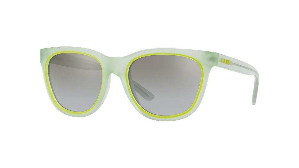 DKNY DY4159 Sunglasses 37846V-54 - Shiny Milky Mint Frame, Gray Gradient Flash Lenses