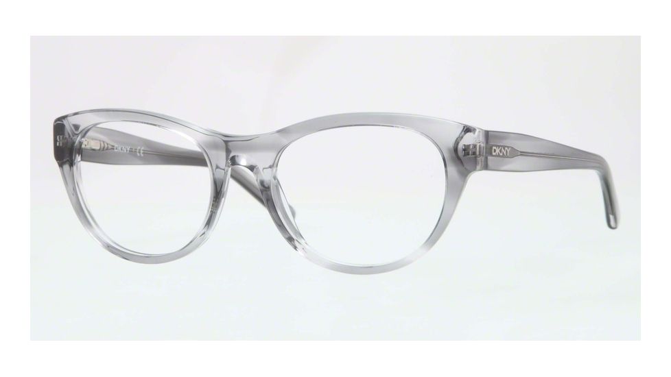 DKNY DY4640 Single Vision Prescription Eyeglasses 3610-53 - Spotted Transp Gray Frame, Demo Lens Lenses
