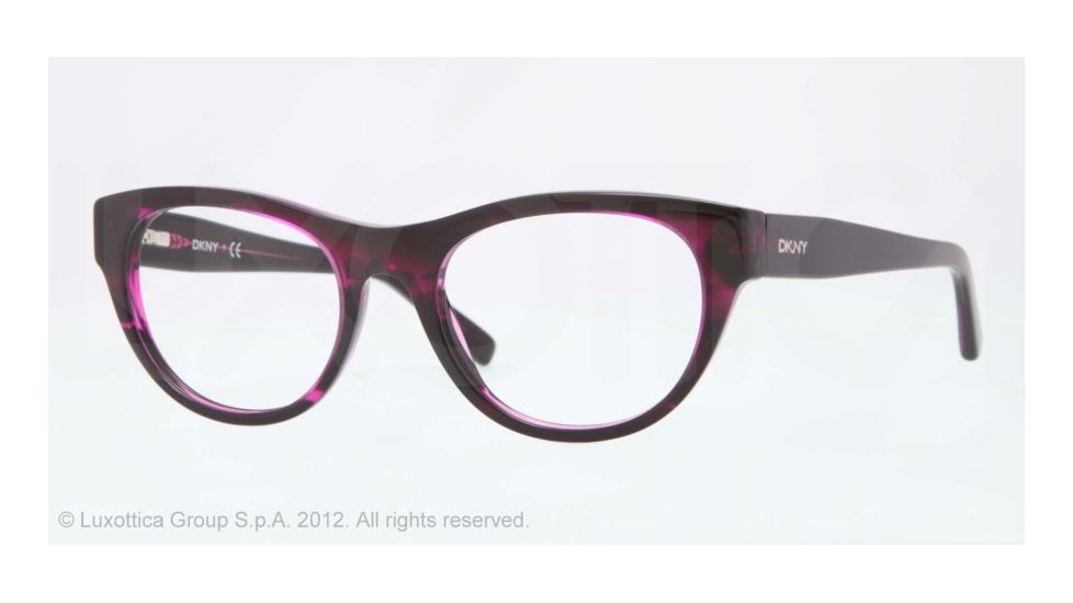DKNY DY4640 Single Vision Prescription Eyeglasses 3611-51 - Spotted Gray Fuxia Frame, Demo Lens Lenses