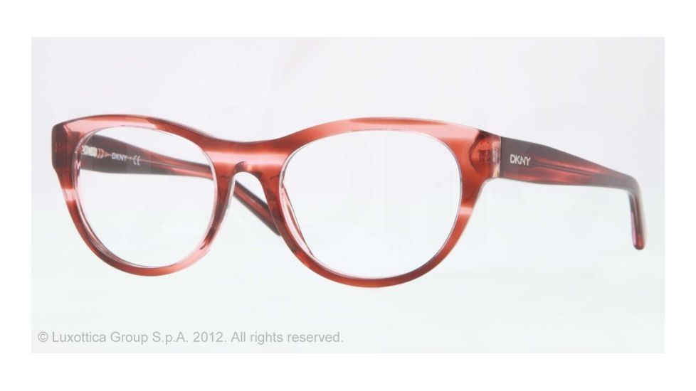 DKNY DY4640 Single Vision Prescription Eyeglasses 3613-51 - Spotted Gray Raspberry Frame, Demo Lens Lenses