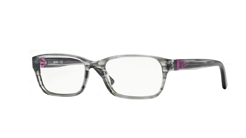 DKNY DY4656 Single Vision Prescription Eyeglasses 3449-53 - Striped Gray Frame
