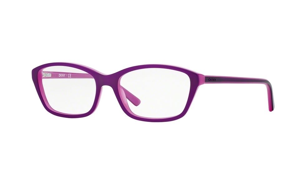 DKNY DY4658 Single Vision Prescription Eyeglasses 3637-52 - Top Violet On Cyclamen Frame