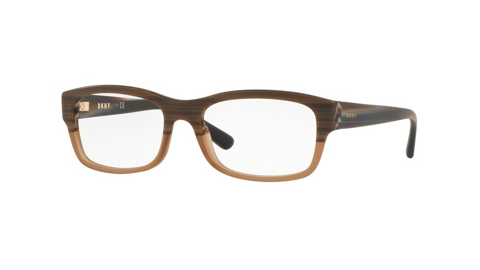 DKNY DY4684 Single Vision Prescription Eyeglasses 3757-51 - Matte Light Brown Horn Frame