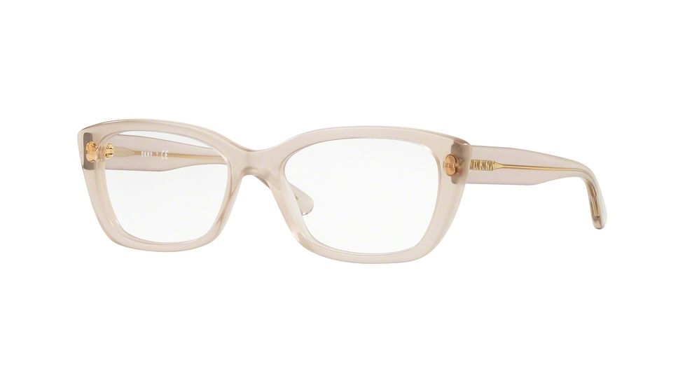 DKNY DY4690 Prescription Eyeglasses 3713-51 - Beige / Transparent Frame, Demo Lenses Lenses