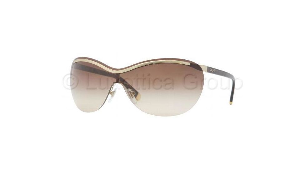 DKNY DY5070 Sunglasses 118913-0138 - Pale Gold Frame, Brown Gradient Lenses