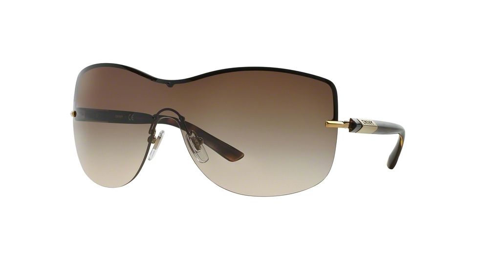 DKNY DY5081 Sunglasses 118913-38 - Pale Gold Frame, Brown Gradient Lenses