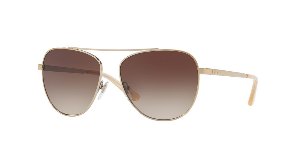 DKNY DY5085 Sunglasses 124113-58 - Gold Frame, Smoke Gradient Lenses