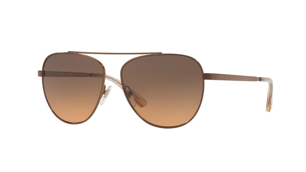 DKNY DY5085 Sunglasses 124318-58 - Bronze Frame, Grey Orange Gradient Lenses
