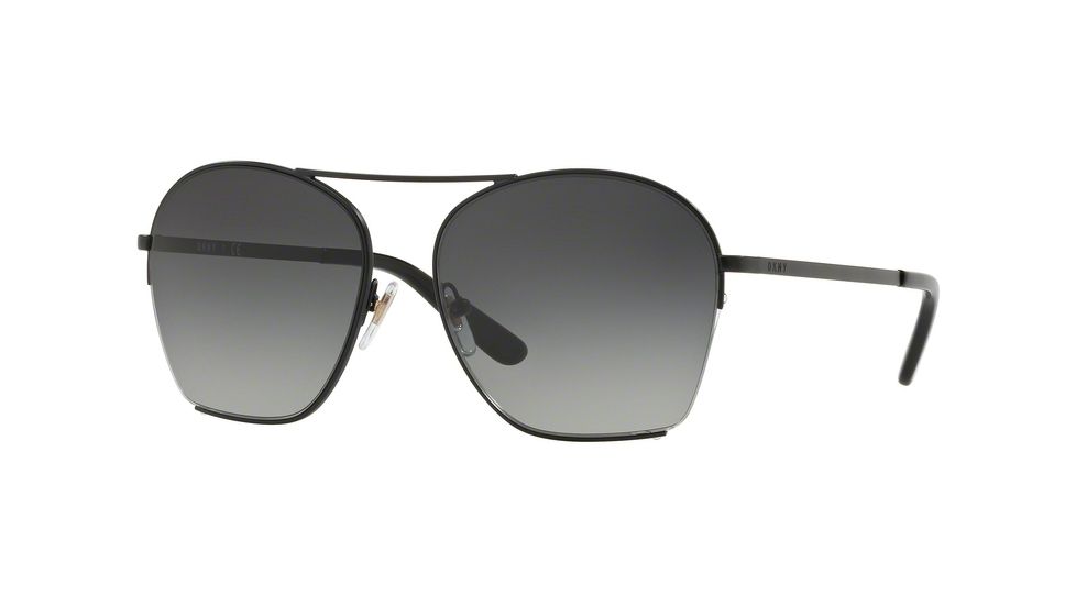DKNY DY5086 Sunglasses 124511-57 - Matte Black Frame, Grey Gradient Lenses
