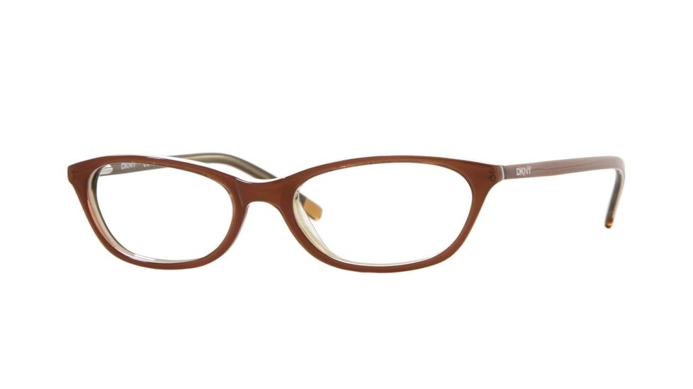DKNY Eyeglasses DY4558 with No-Line Progressive Rx Prescription Lenses 3021-51 - Top Brown On Honey Frame