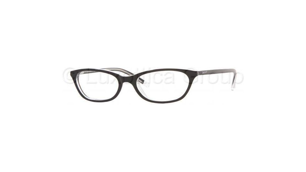 DKNY Eyeglasses DY4558 with No-Line Progressive Rx Prescription Lenses 3131-5116 - Black Top On Trasparen 