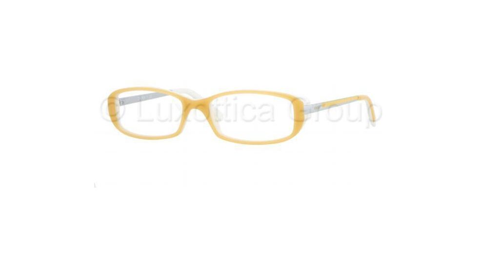 DKNY Eyeglasses DY4598 with No-Line Progressive Rx Prescription Lenses 3459-5016 - Top Yellow/White 