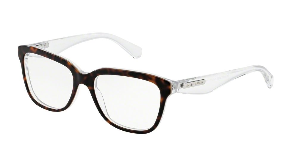 Dolce&amp;Gabbana 3 LAYERS DG3193 Single Vision Prescription Eyeglasses 2795-52 - Havana/pearl White/cryst Frame
