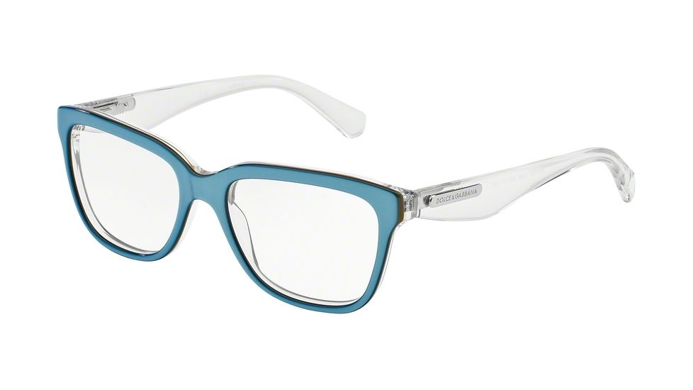 Dolce&amp;Gabbana 3 LAYERS DG3193 Single Vision Prescription Eyeglasses 2796-52 - Azure/gold/crystal Frame