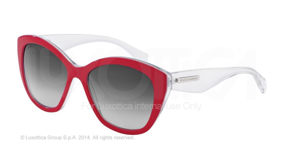 Dolce&amp;Gabbana 3 LAYERS DG4220 Bifocal Prescription Sunglasses DG4220-27988G-55 - Lens Diameter 55 mm, Frame Color Red/white Pearl/cryst