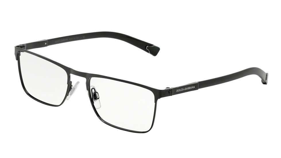 Dolce&amp;Gabbana BASALTO COLLECTION DG1259 Single Vision Prescription Eyeglasses 01-53 - Black Frame