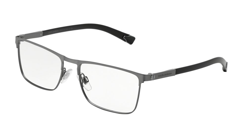 Dolce&amp;Gabbana BASALTO COLLECTION DG1259 Single Vision Prescription Eyeglasses 1108-53 - Matte Gunmetal Frame