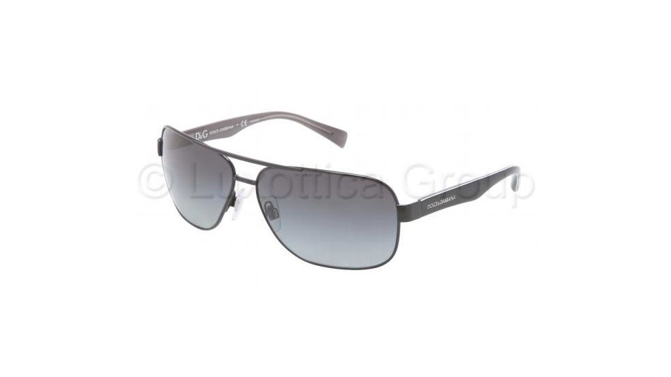 Dolce&amp;Gabbana CONTRAST DG2120P Sunglasses 1169T3-6413 - Black Frame, Gray Gradient Lenses