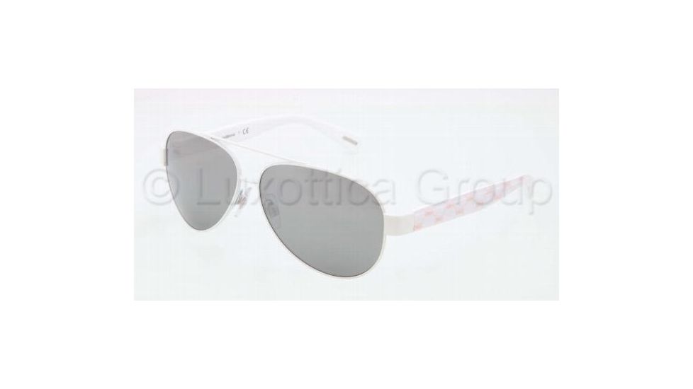 Dolce&amp;Gabbana D&amp;G ALL OVER DG2118P Sunglasses 11986G-6012 - White Frame, Gray Mirror Silver Lenses