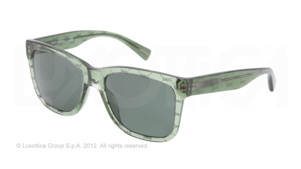Dolce&amp;Gabbana D&amp;G ALL OVER DG4158P Bifocal Prescription Sunglasses DG4158P-266271-55 - Lens Diameter 55 mm, Lens Diameter 55 mm, Frame Color All Over Grey On Green