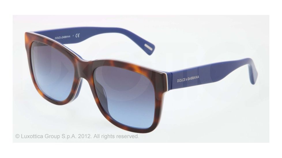 Dolce&amp;Gabbana D&amp;G ALL OVER DG4158P Bifocal Prescription Sunglasses DG4158P-27068F-55 - Lens Diameter 55 mm, Lens Diameter 55 mm, Frame Color Top Havana on Blue