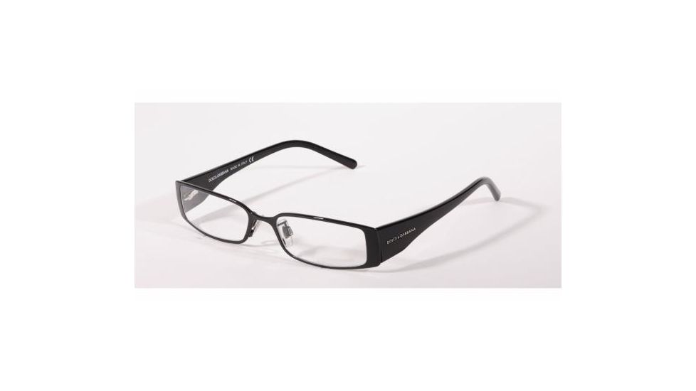 Dolce&amp;Gabbana DG1126 Progressive Eyeglasses - Black Frame / 50 mm Prescription Lenses, 01-5016