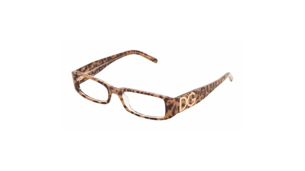 Dolce&amp;Gabbana DG3044B SV Prescription Eyeglasses - Animal Print Transpar Demo Lens Frame / 50 mm Prescription Lenses, 739-5017