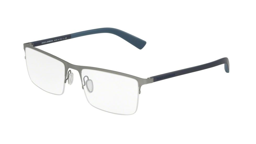 Dolce&amp;Gabbana DG1284 Progressive Prescription Eyeglasses 1262-54 - Gunmetal Rubber Frame