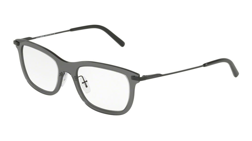 Dolce&amp;Gabbana DG1293 Single Vision Prescription Eyeglasses 1106-51 - Smoke Frame