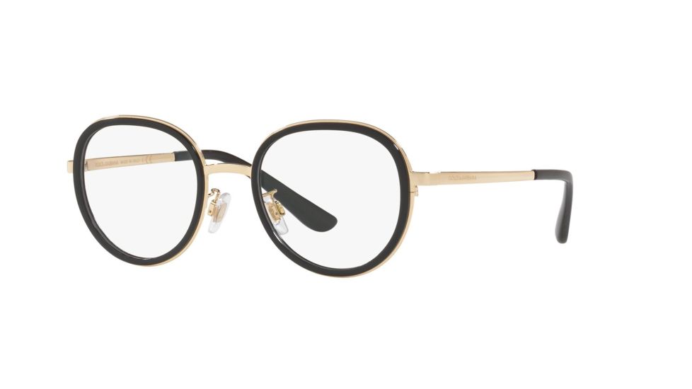 Dolce&amp;Gabbana DG1307 Prescription Eyeglasses, 49mm, Black, DG1307-501-49-SV